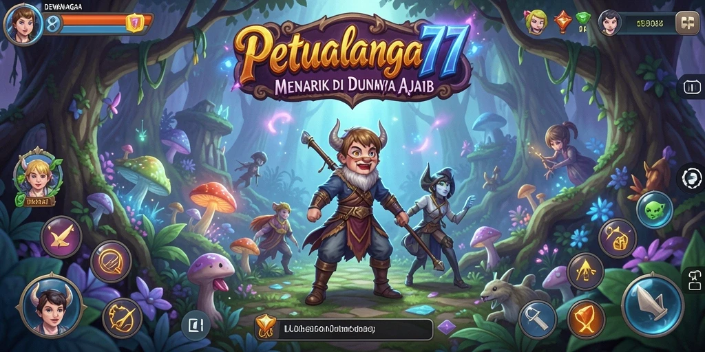 Tangkapan layar utama DEWANAGA77 menunjukkan gameplay yang penuh aksi dan petualangan.