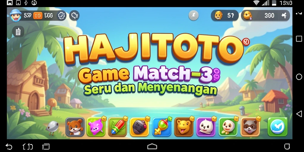 Gameplay seru HAJITOTO dengan tantangan Match-3.