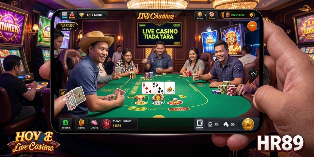 Tampilan gameplay menarik dari HR89 dalam sesi Live Casino.