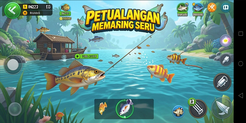 Tangkapan ikan besar di laut yang tenang dalam IN22.