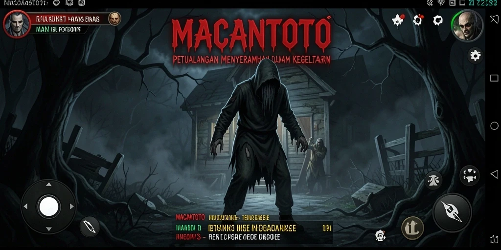 Tampilan gameplay menyeramkan dari MACANTOTO yang penuh ketegangan.