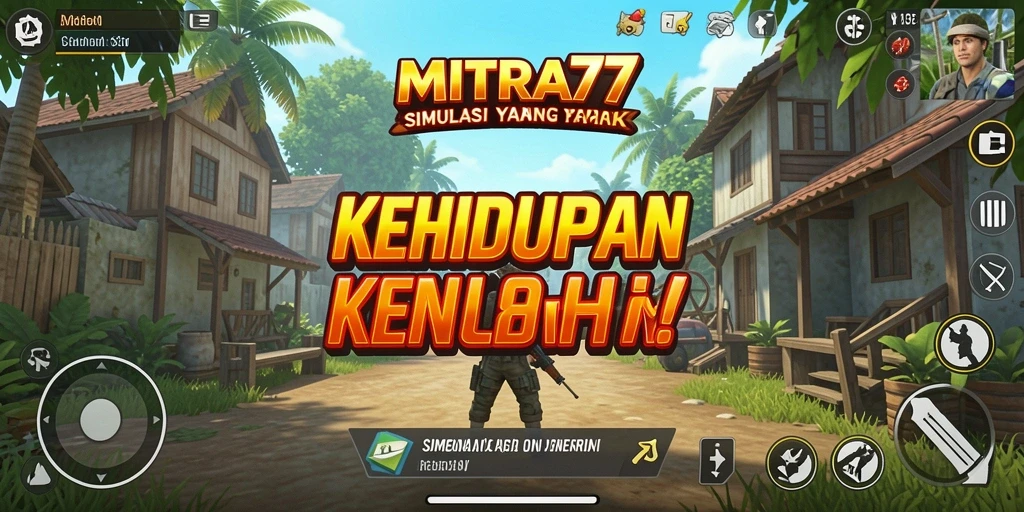 Tampilan menarik gameplay dari MITRA77 yang menampilkan kehidupan virtual.