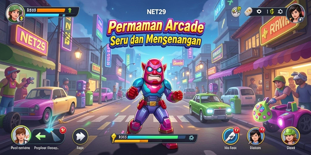 Tangkapan layar permainan NET29 menampilkan aksi seru gameplay Arcade.
