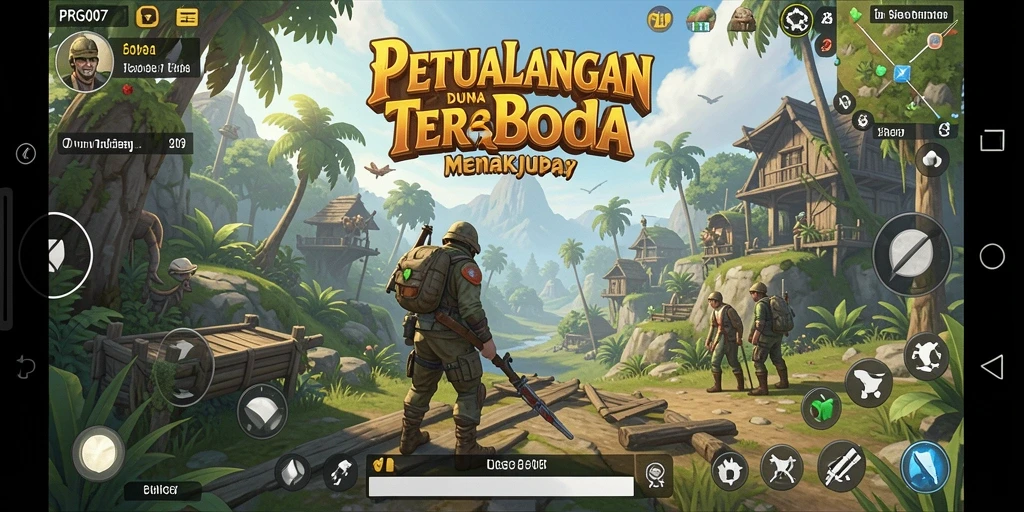 Tampilan gameplay PRG007 yang memukau di dunia terbuka.