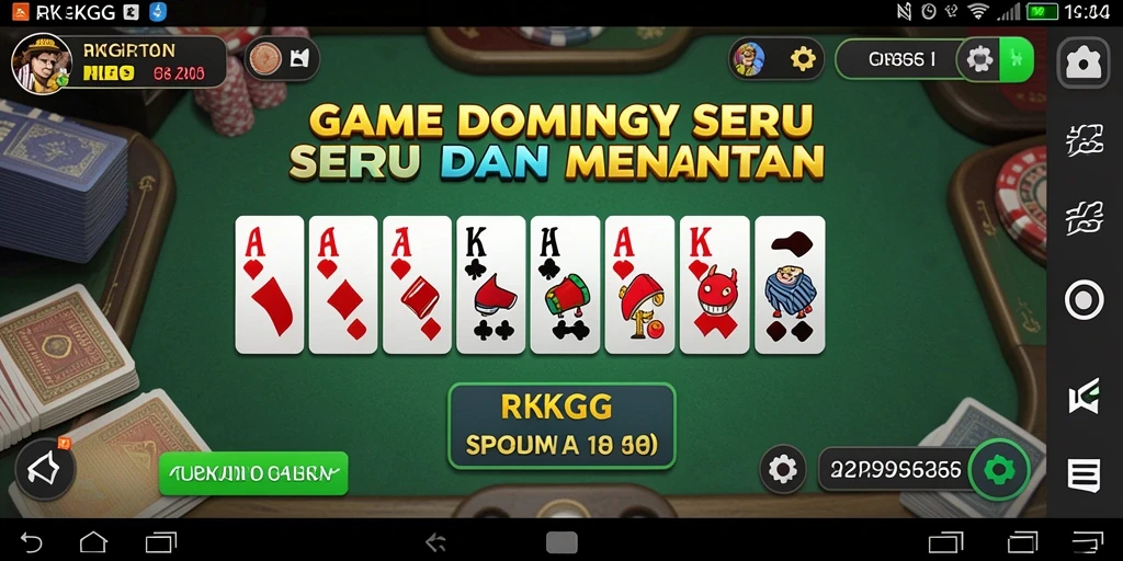 Tampilan gameplay menantang permainan Domino RKGG.