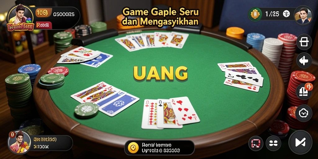 Tampilan gameplay Gaple yang seru dan interaktif.